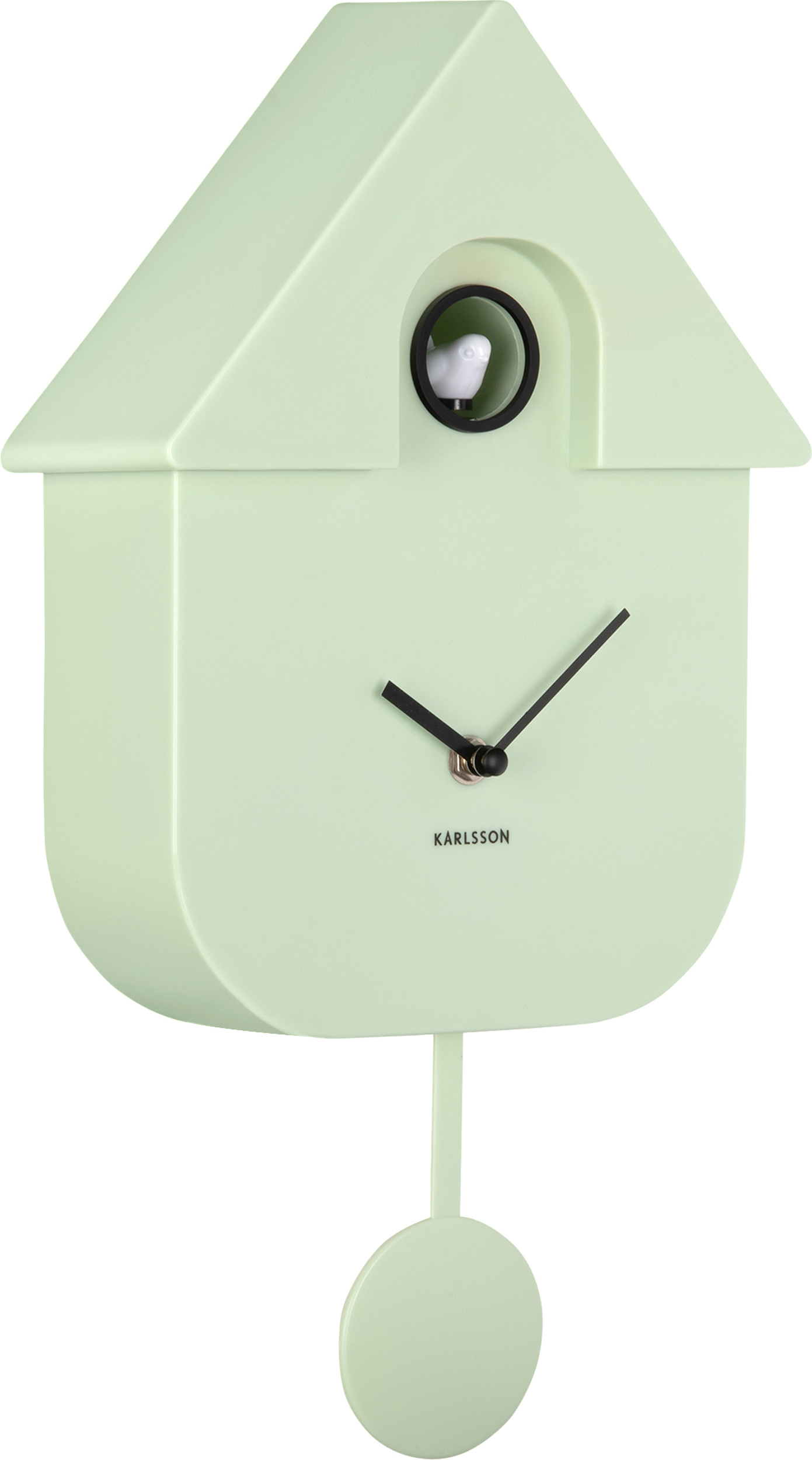 Zegar ścienny z kukułką Modern Cuckoo pastelowa zieleń
