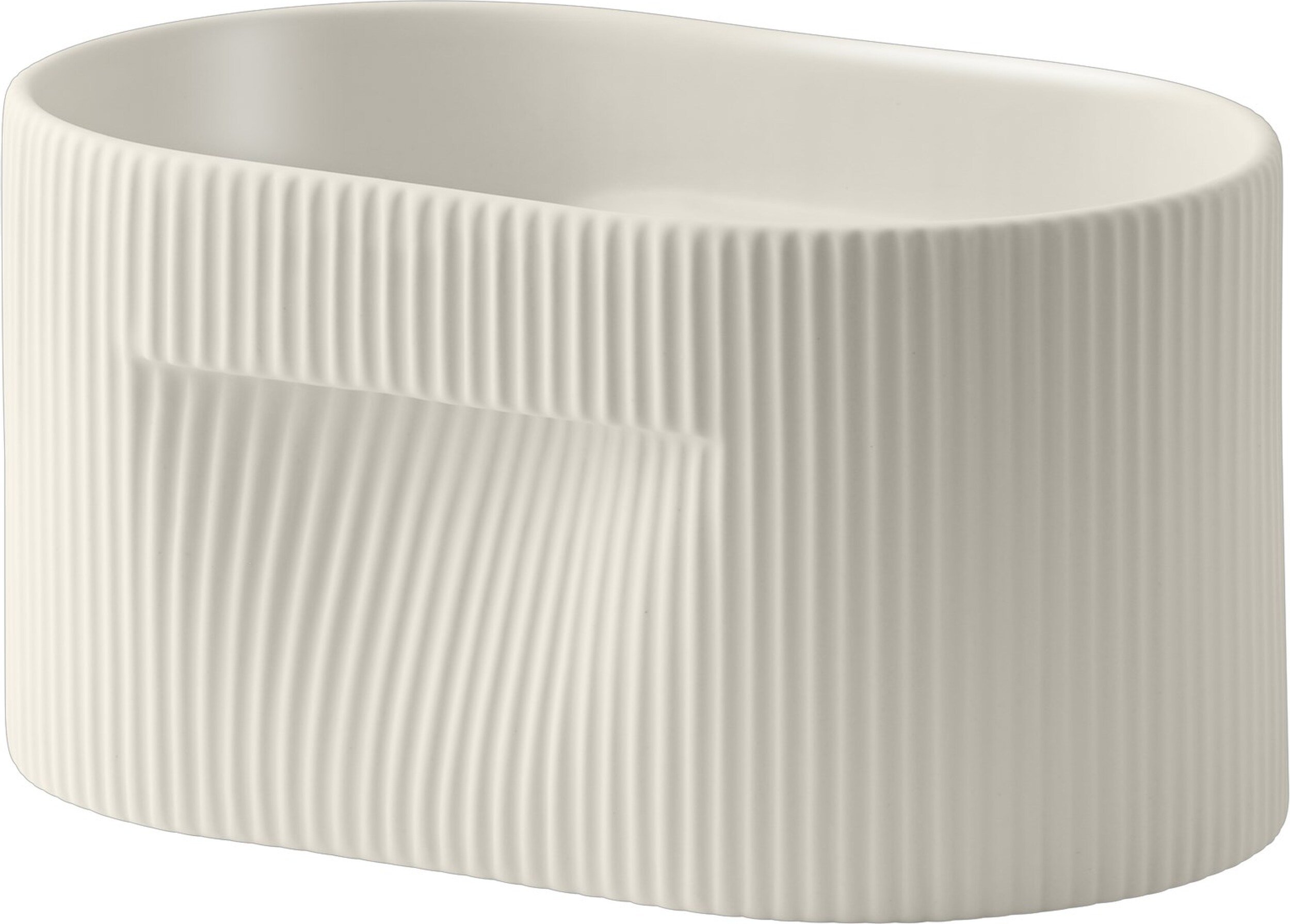 Osłonka na doniczkę Ridge 13 cm biała