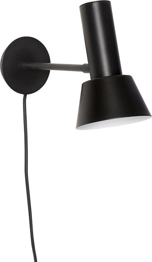 Kinkiet Hübsch 20 cm czarny metalowy