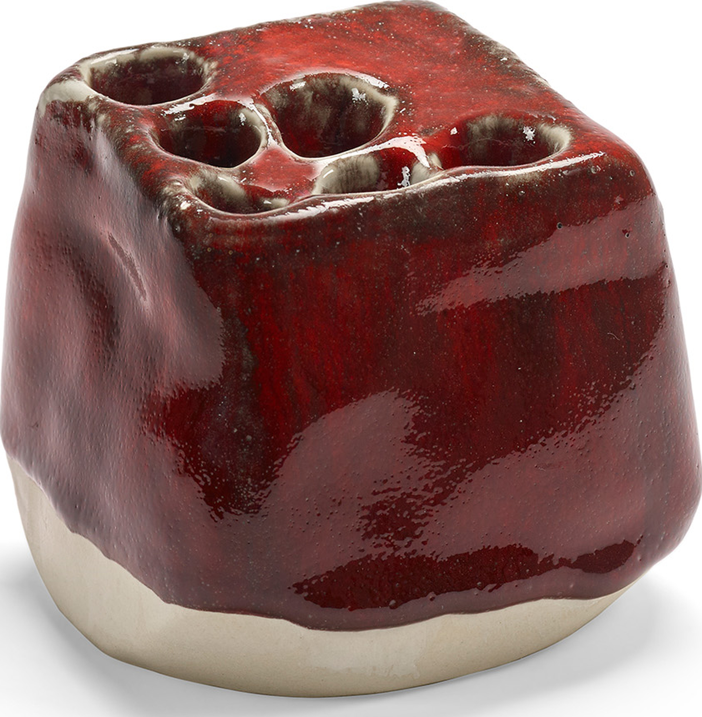 Wazon dekoracyjny Pique-Fleurs 8 cm czerwony