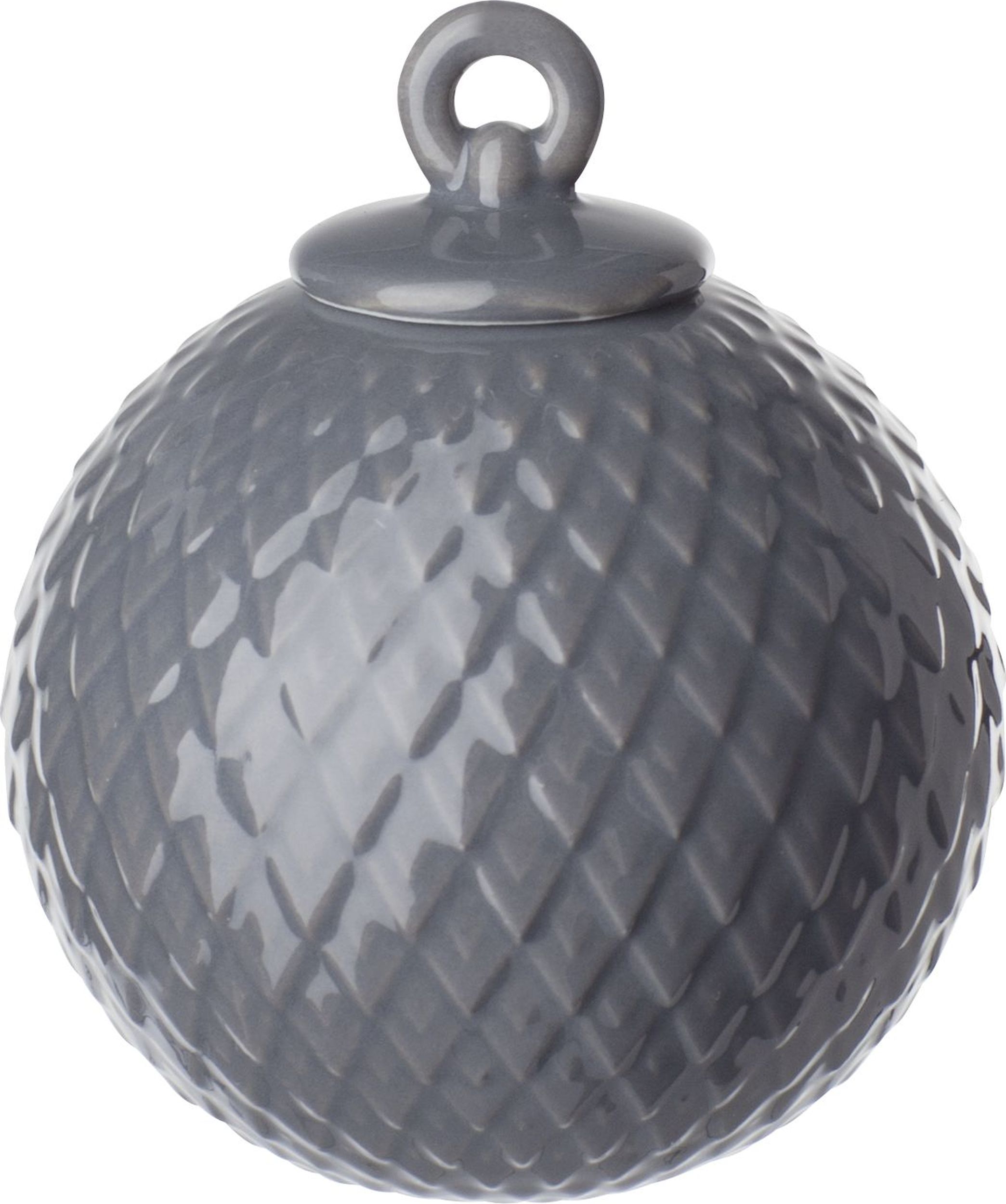 Bombka Rhombe 7 cm ciemnoszara