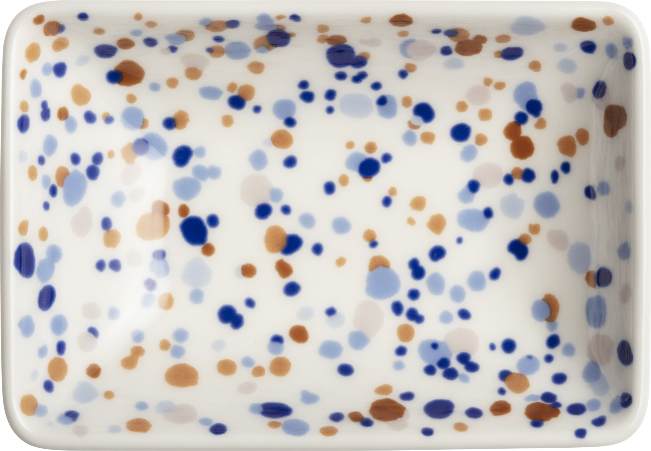 Taca dekoracyjna Oiva Toikka Helle 10 cm brązowo-niebieska