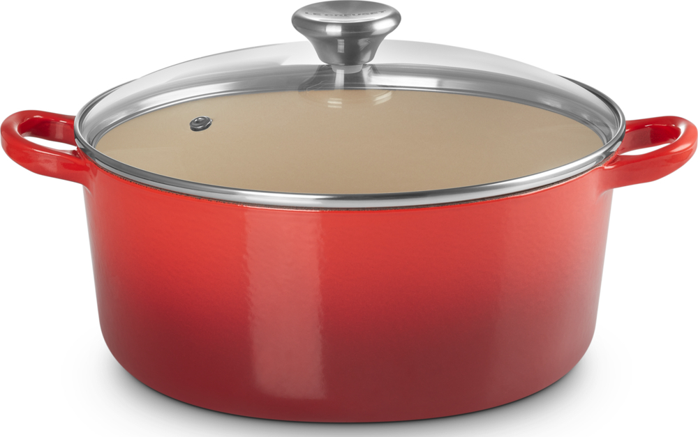 Brytfanna Tradition Collection 24 cm wiśniowa ze szklaną pokrywką