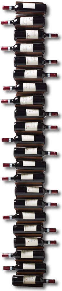 Stojak na wino ścienny Ptolomeo 208 cm brązowy