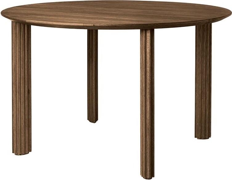 Stół Comfort Circle Rippled ciemny dąb