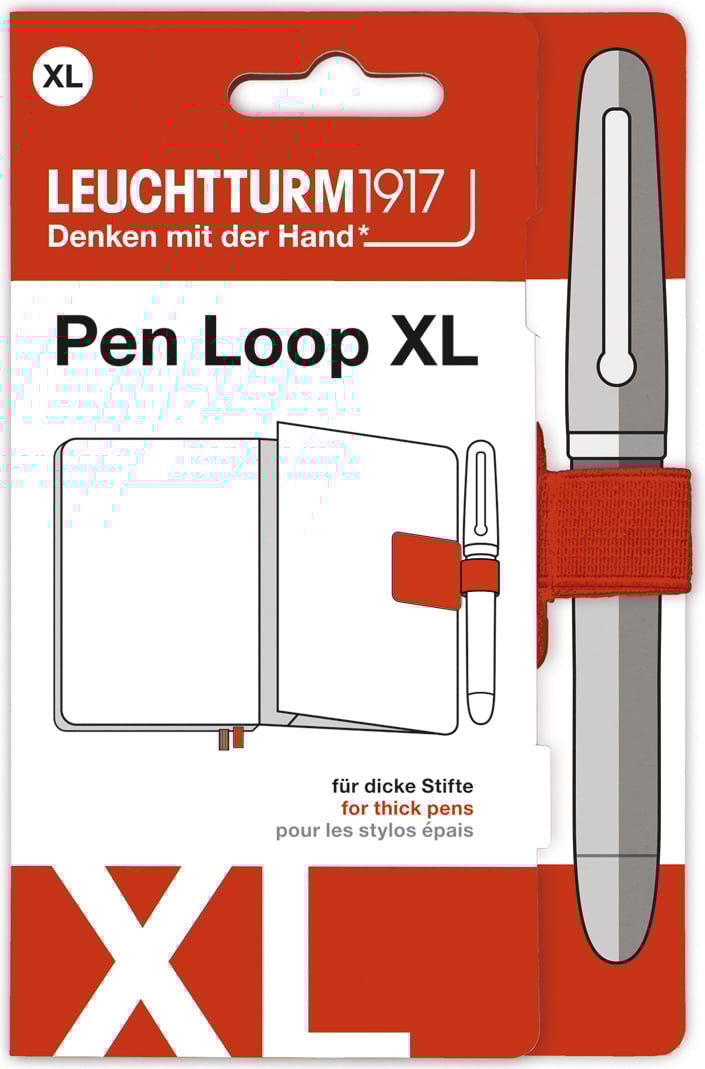 Uchwyt samoprzylepny na długopis Leuchtturm 1917 XL ciemnopomarańczowy