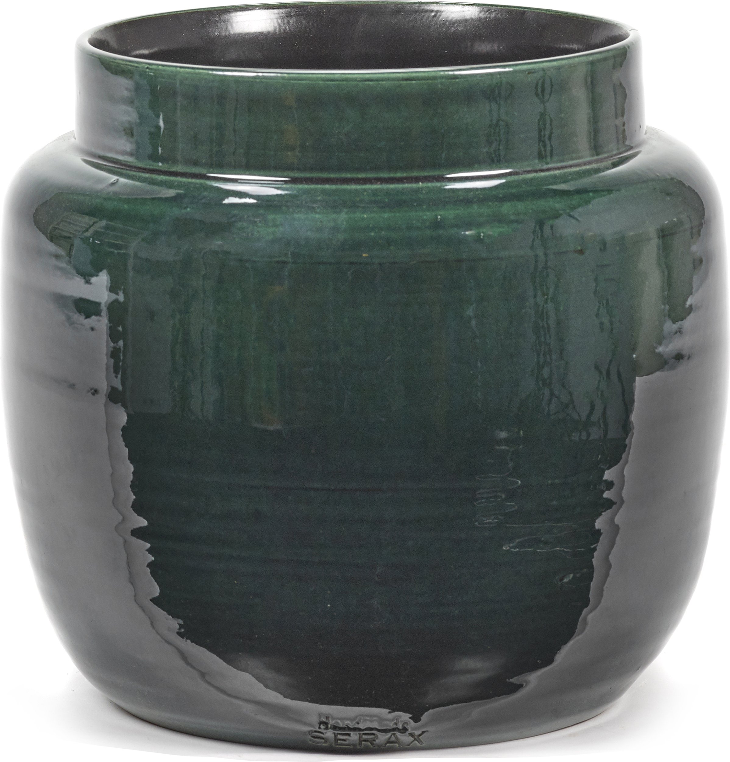 Osłonka na doniczkę Glazed Shades 21 cm ciemna zieleń