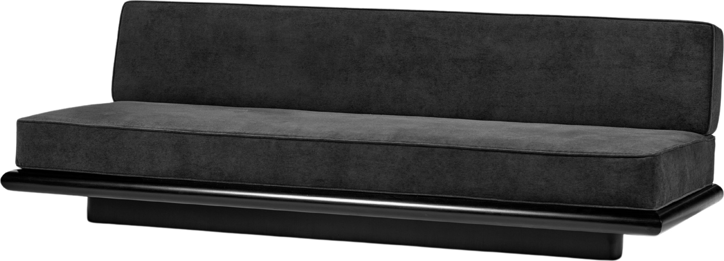 Sofa Ono Licot 234 cm czarna czarny dąb