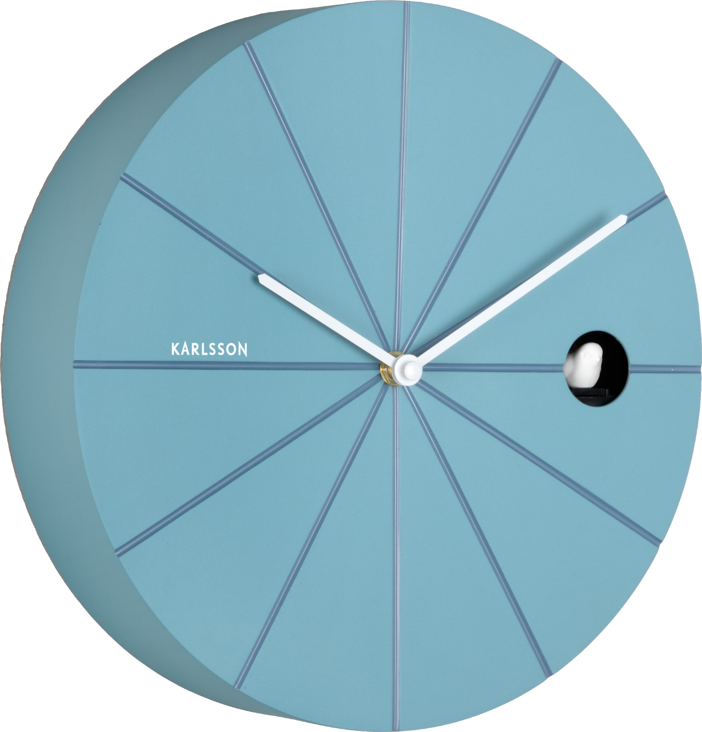 Zegar ścienny z kukułką Destacado jasnoniebieski