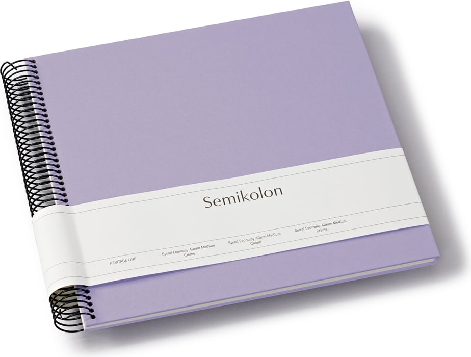 Album na zdjęcia Uni Economy średni liliowy z białymi kartami