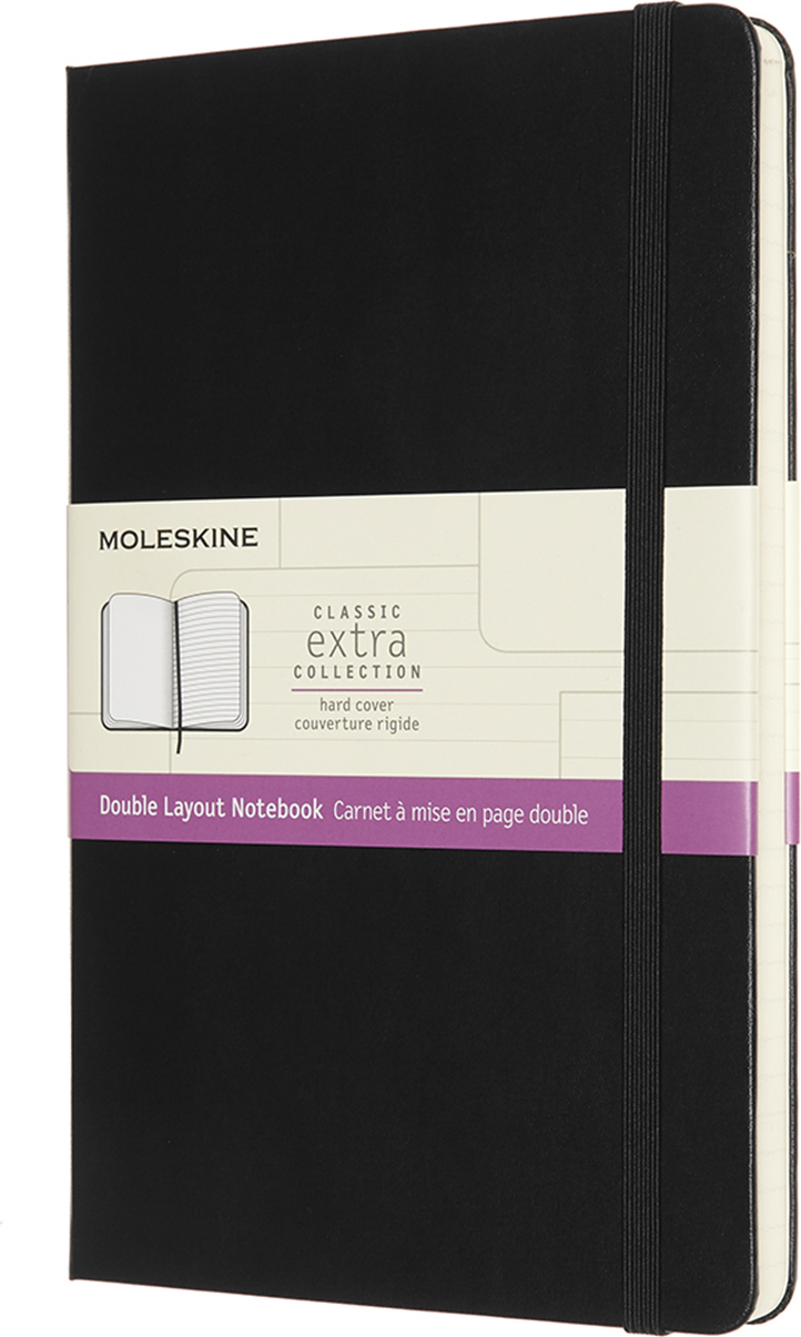 Notes Moleskine L 192 strony czarny gładki i w linie twarda oprawa