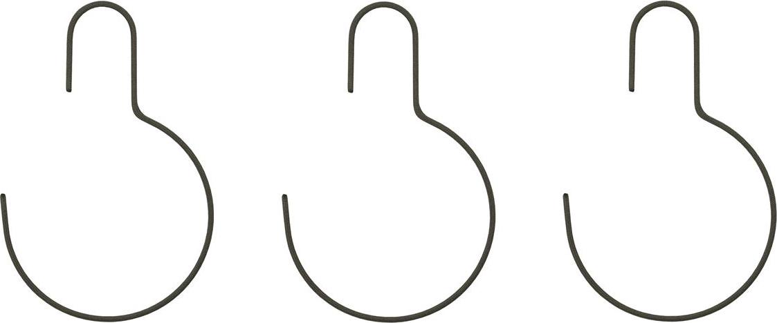 Wieszaki Wire okrągłe ciemnoszare 3 szt.