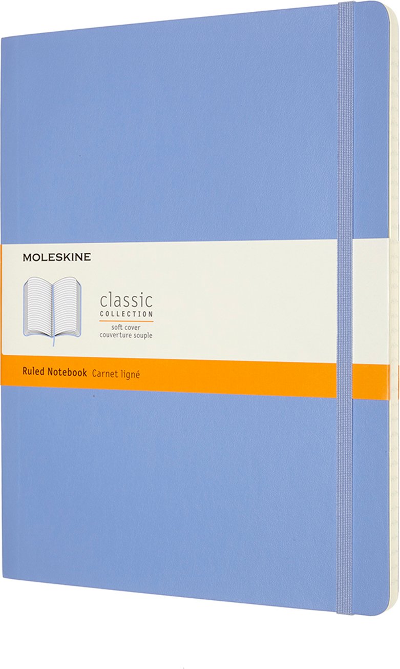 Notes w linię Moleskine w miękkiej oprawie XL błękitny