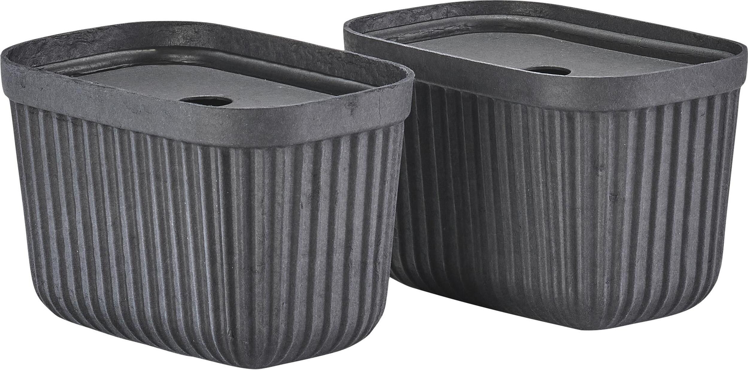 Pudełka do przechowywania Pulp 15 x 23 cm czarne 2 szt.