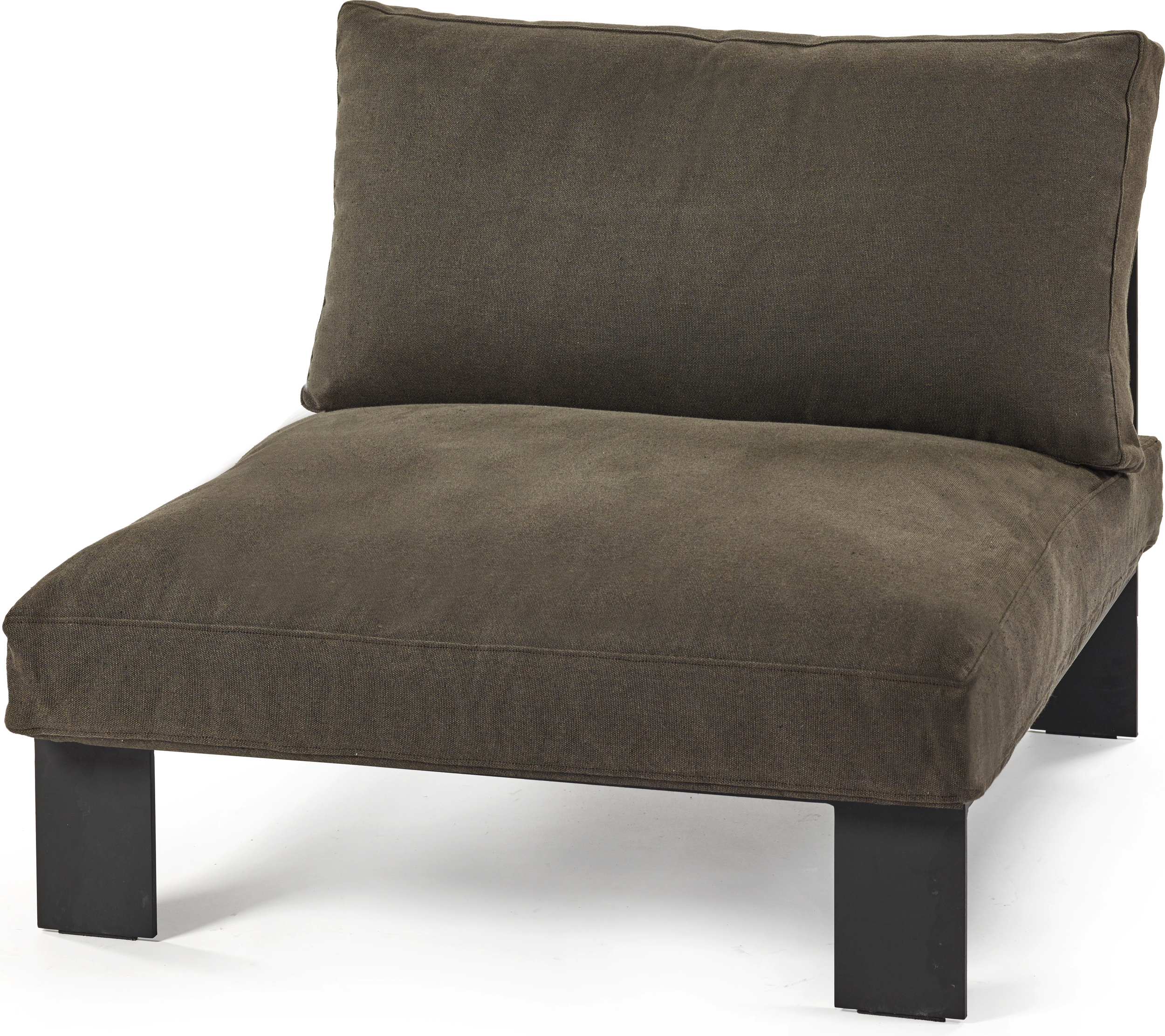 Sofa modułowa jednoosobowa Serax 95 cm brązowoszara