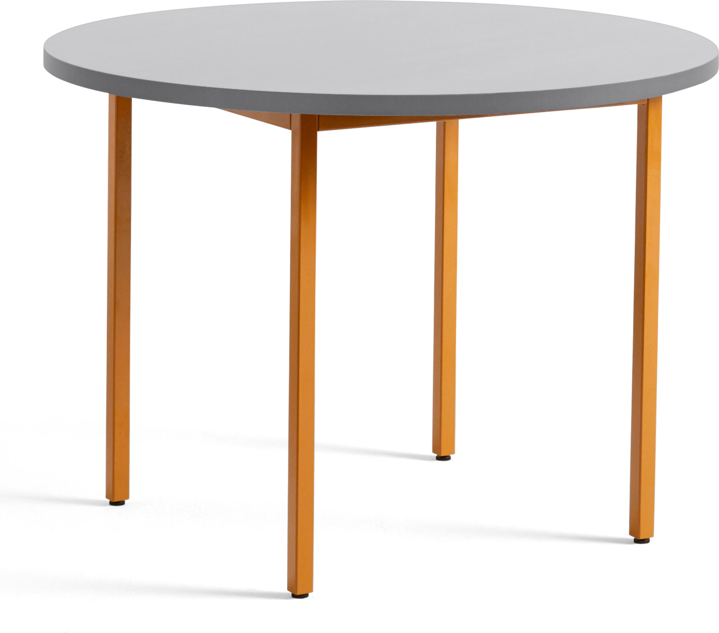 Stół Two-Colour okrągły 105 x 74 cm szaro-pomarańczowy