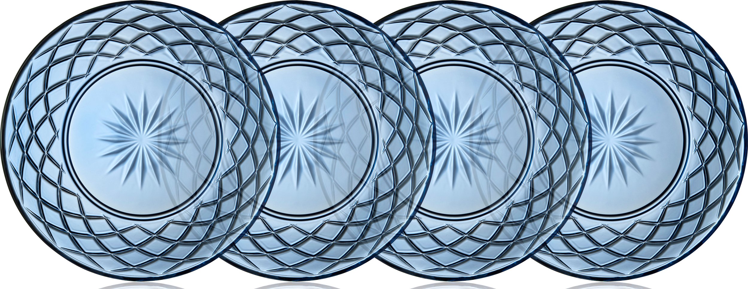 Talerze śniadaniowe Sorrento 21 cm niebieskie 4 szt.