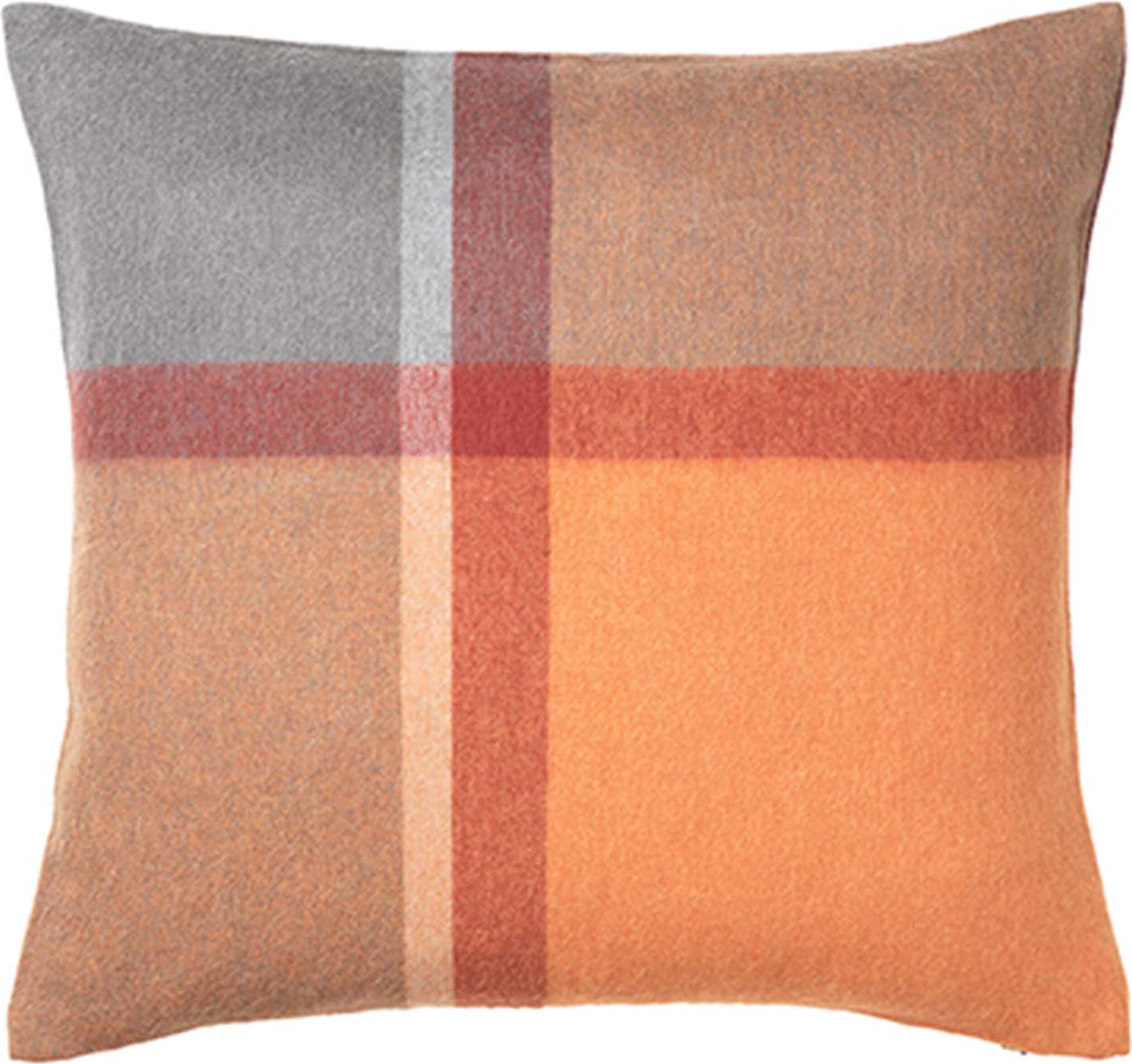 Poszewka dekoracyjna Manhattan 50 x 50 cm szaro-pomarańczowa