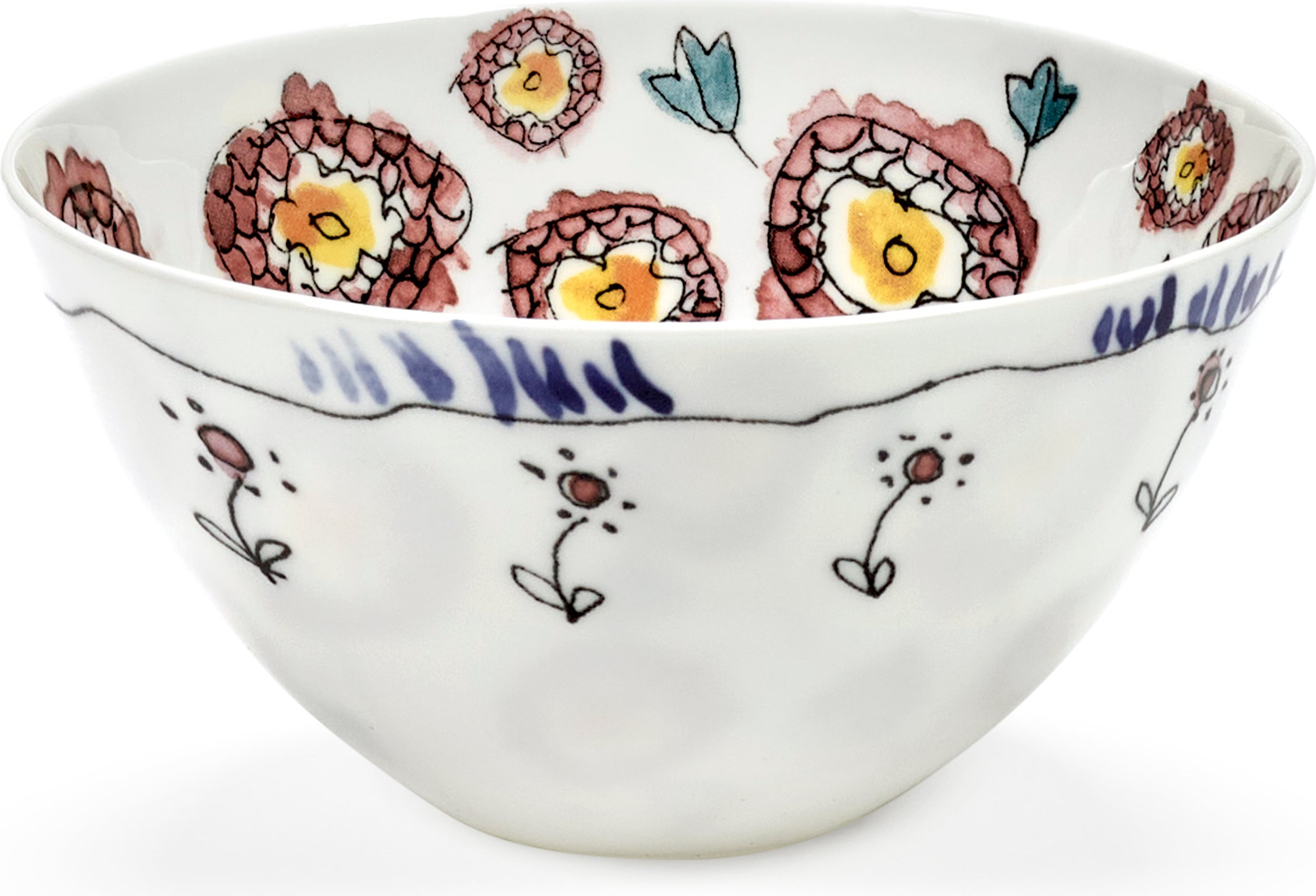 Miska Midnight Flowers Anemone Milk 12 cm