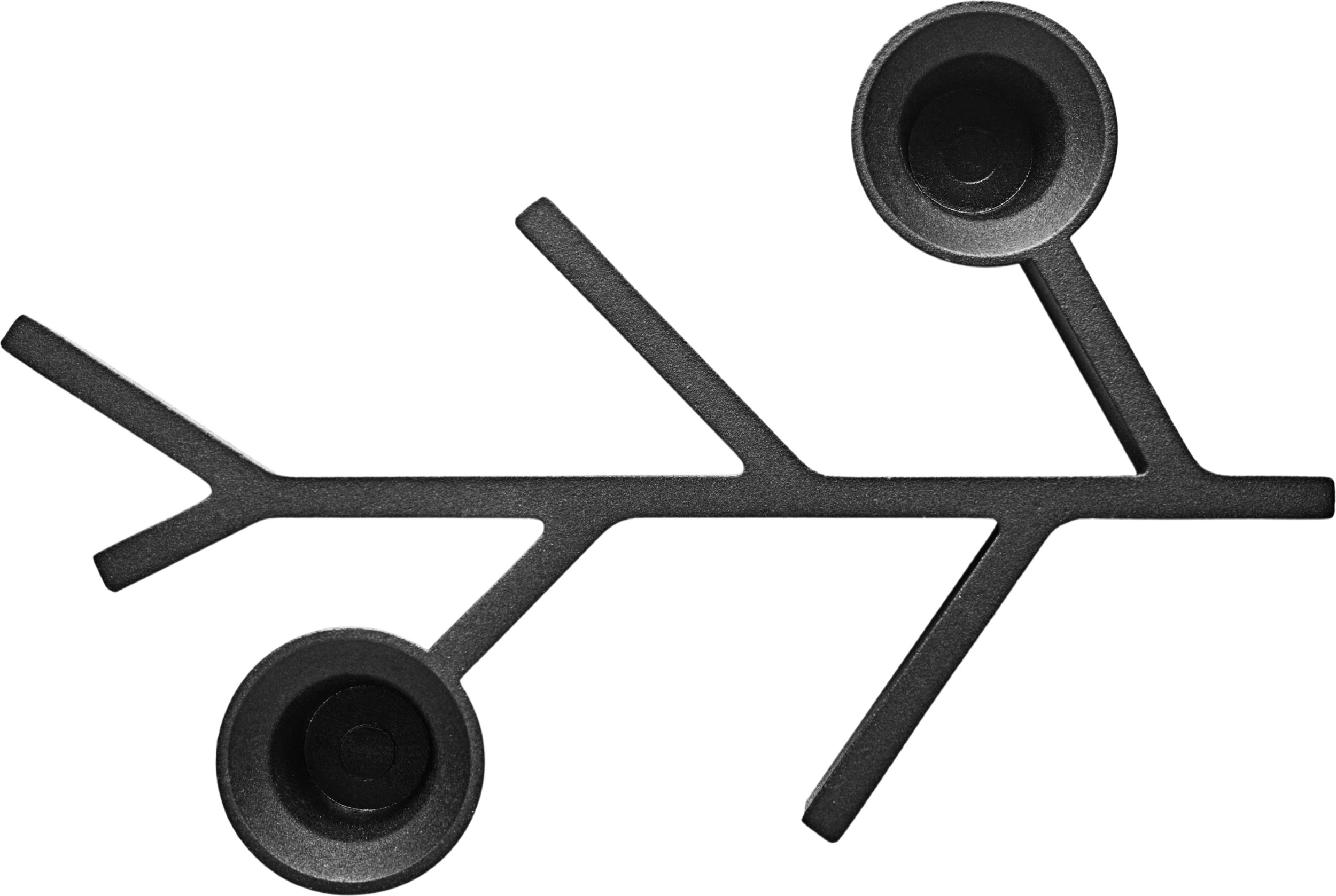 Świecznik Twig 18 cm czarny