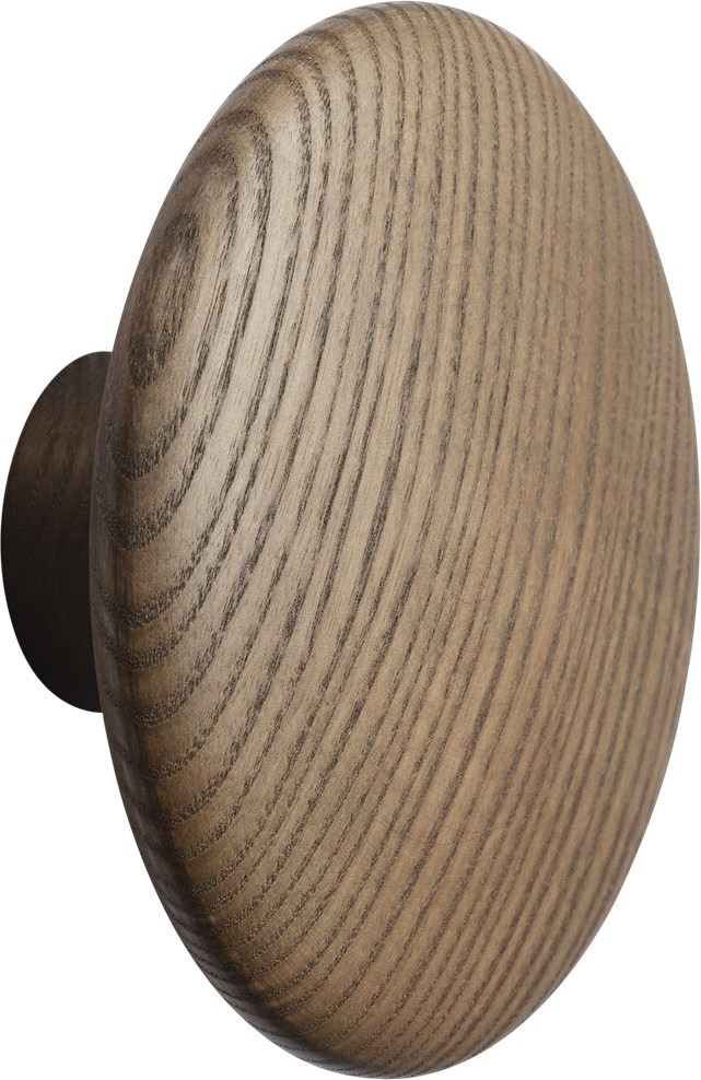 Haczyk ścienny Dots Wood 9 cm ciemny brąz