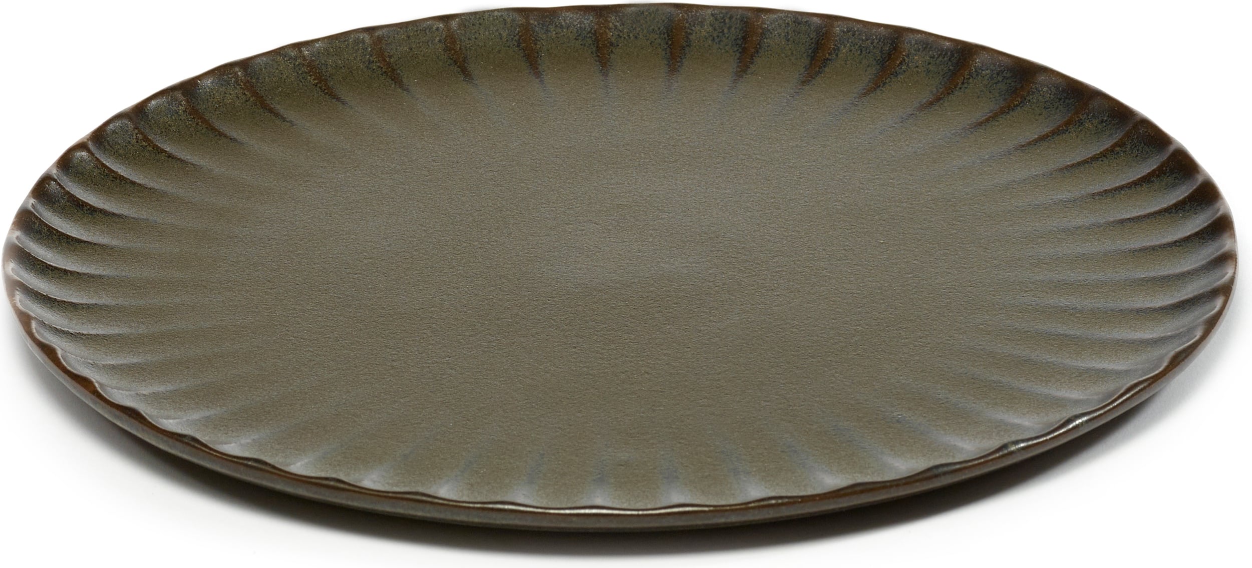 Talerz obiadowy Inku 24 cm ciemnozielony