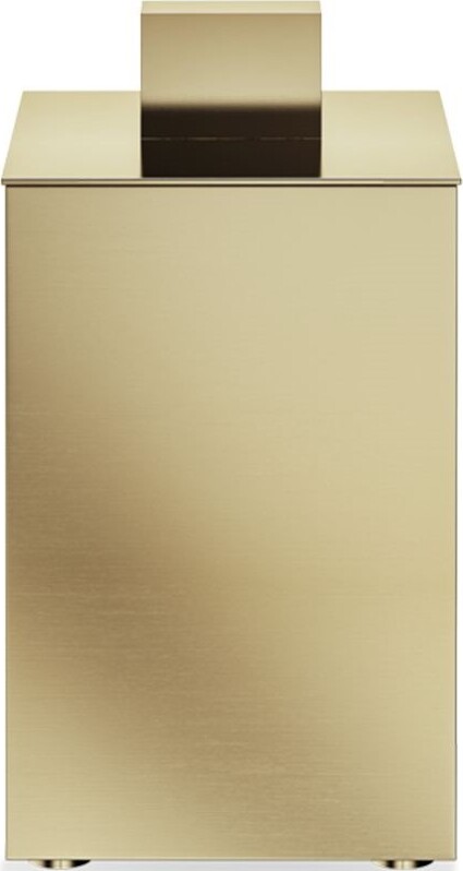 Pojemnik łazienkowy Corner 6 x 11 cm złoty mat z pokrywką