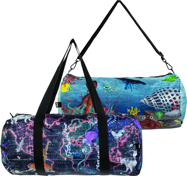 Torba LOQI Weekender dwustronna Kristjana S Williams Interiors World Map & Reef
