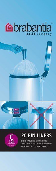 Worki na śmieci Brabantia rozmiar C 10-12 l 20 szt.