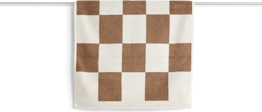 Ręcznik podłogowy Check 50 x 90 cm brązowy