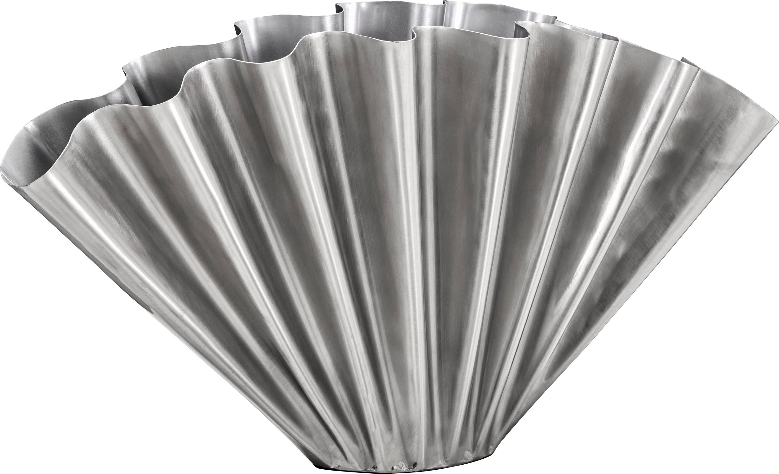 Wazon Flood 30 cm srebro szczotkowane