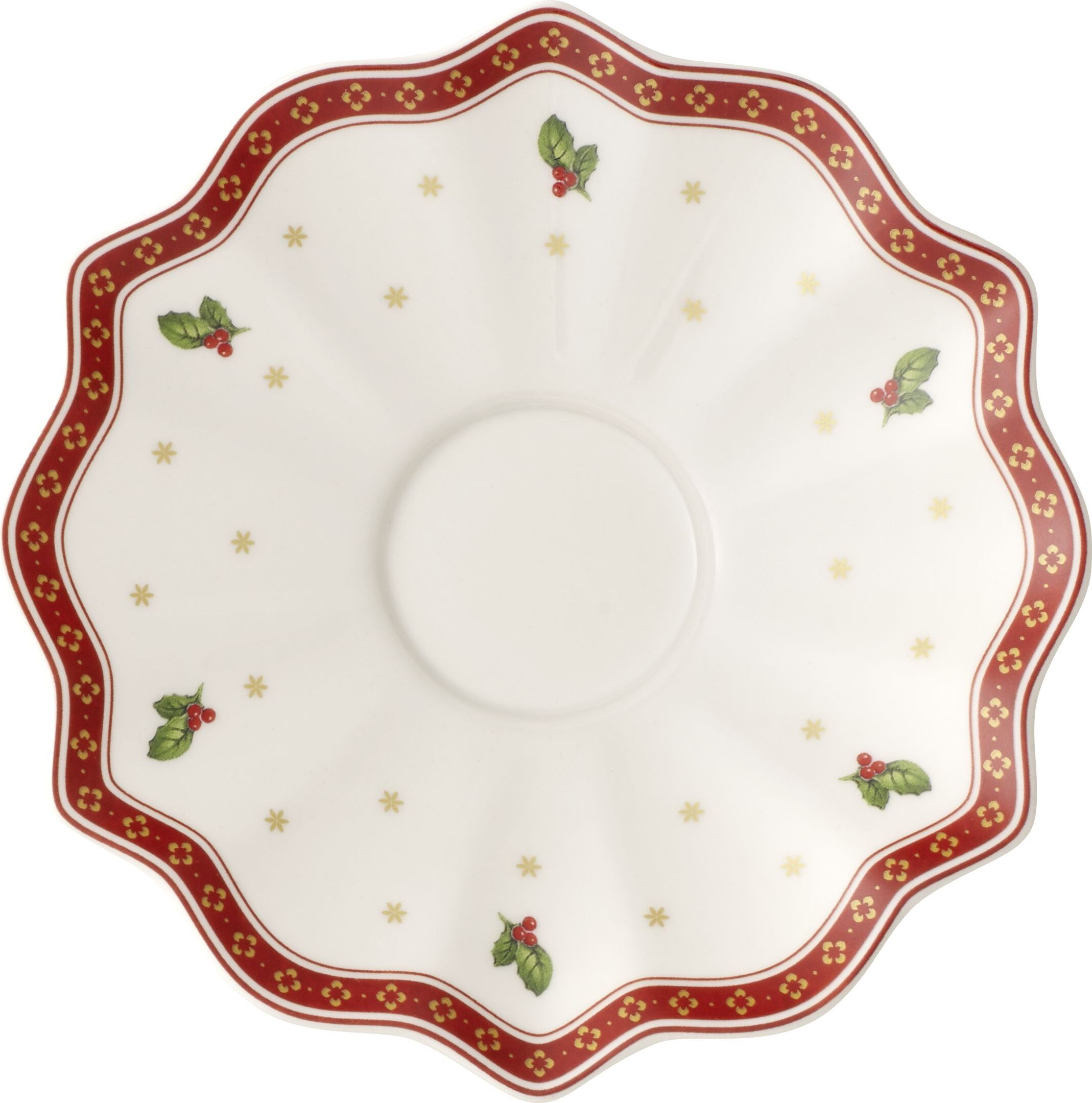 Spodek do filiżanki do kawy lub herbaty Toy's Delight biały z falbanką