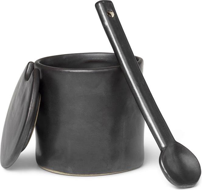 Słoik na dżem Flow czarny