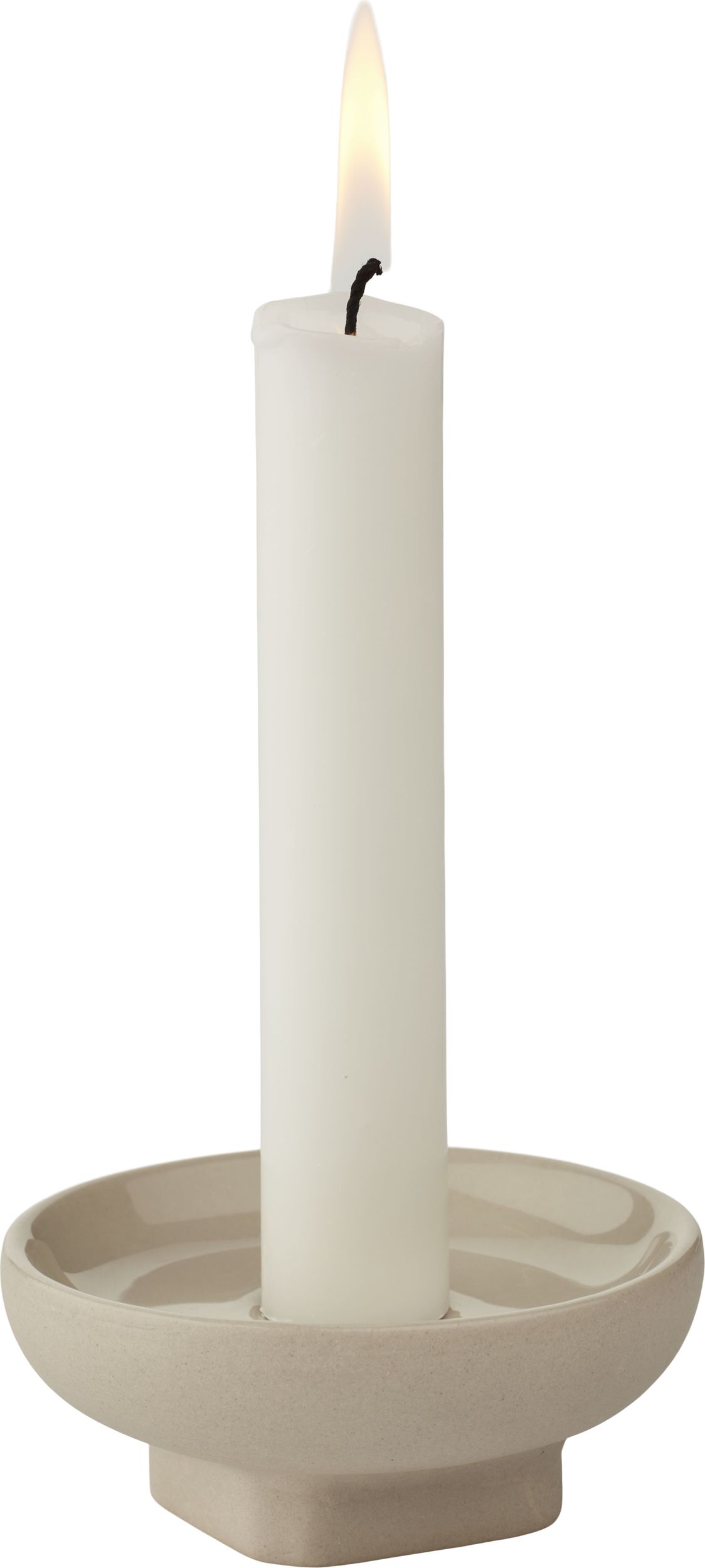 Świecznik na klasyczną świecę Forma piaskowy