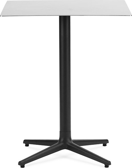 Stół Allez kwadratowy 60 cm z blatem stalowym na czterech nogach