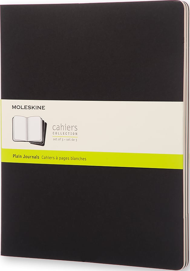 Zeszyty gładkie Moleskine Cahier Journals XXL czarne 3 szt.