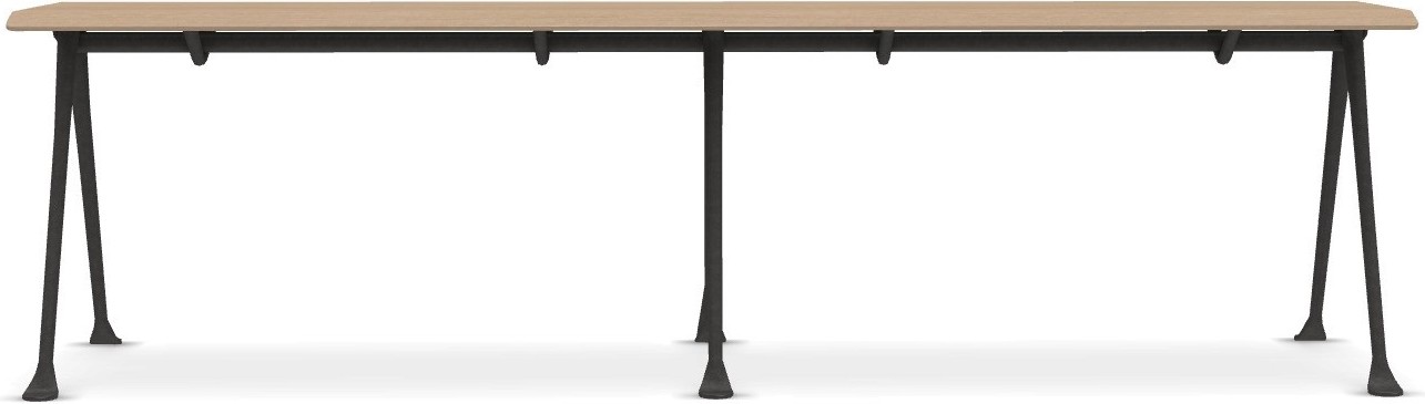 Ławka Officina 160 cm naturalny buk z antracytową ramą