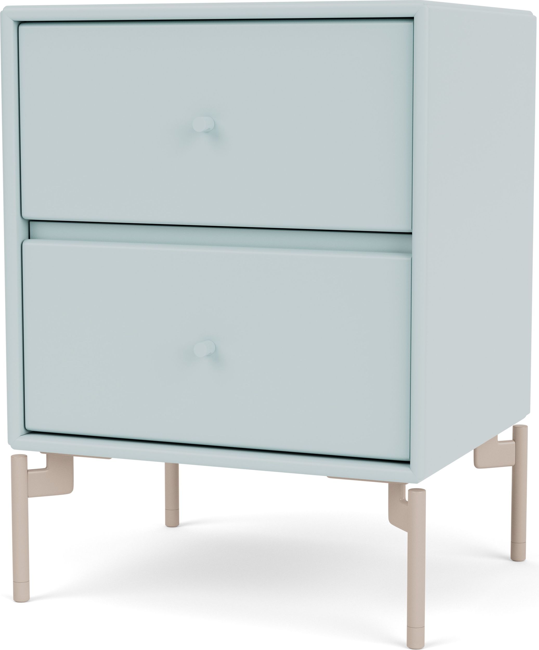 Szafka nocna Drift jasnobłękitna na beżowych nogach