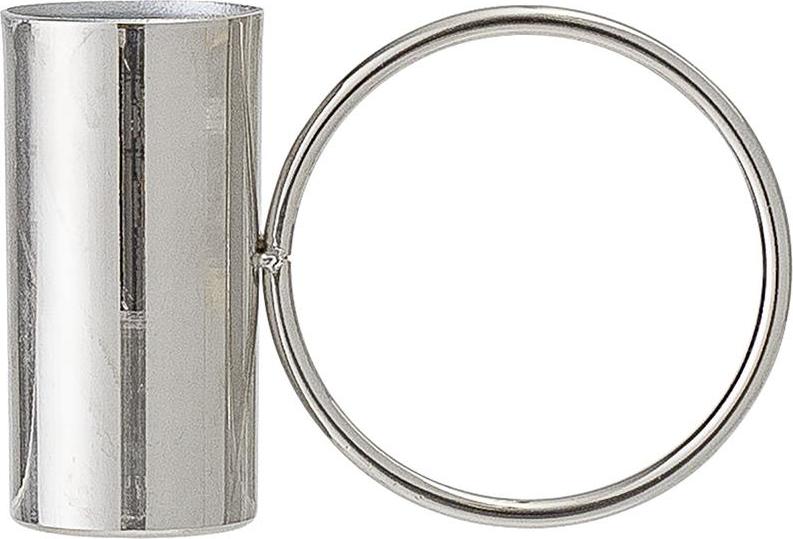 Świecznik na klasyczną świecę Bloomingville srebrny z uchwytem