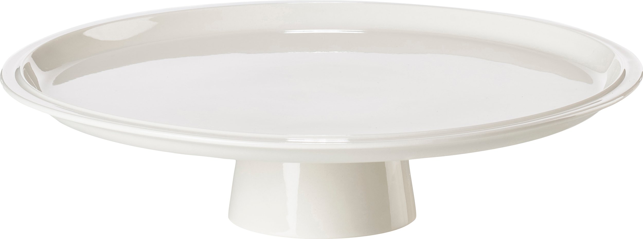 Patera do ciasta Eau 32 cm porcelanowa biel