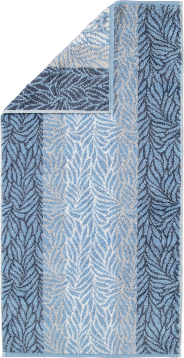 Ręcznik Noblesse Seasons w szerokie pasy 80 x 150 cm niebieski