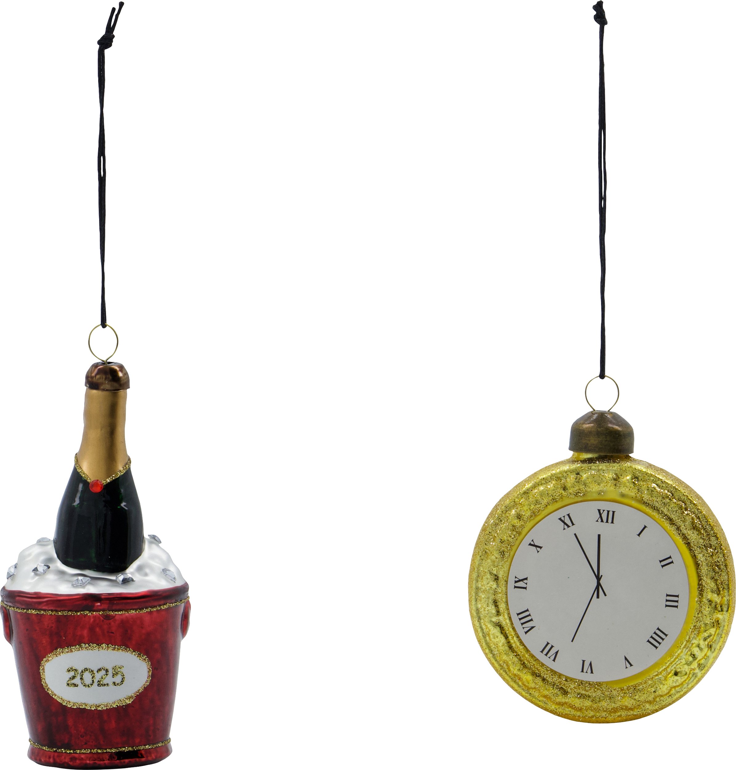 Ozdoby choinkowe HDNewYear2026 złote 2 szt.