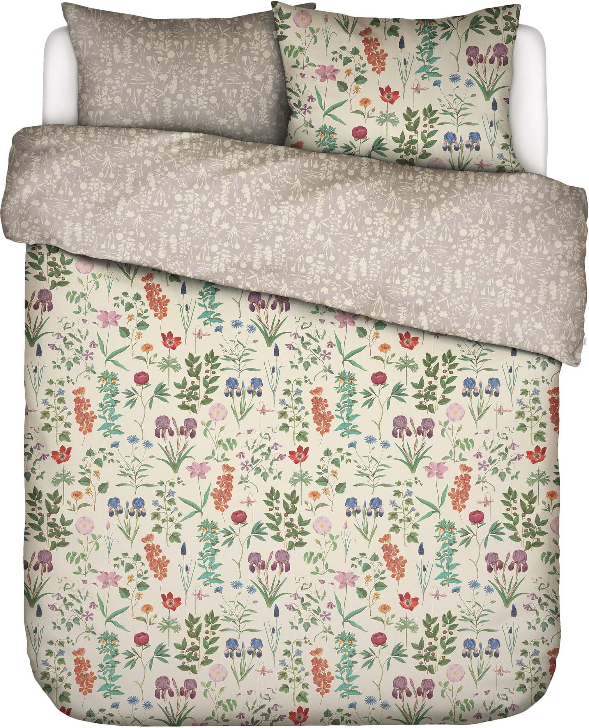 Pościel Marigold 240 x 220 cm waniliowa z 2 poszewkami na poduszki 60 x 70 cm zapięcie flap