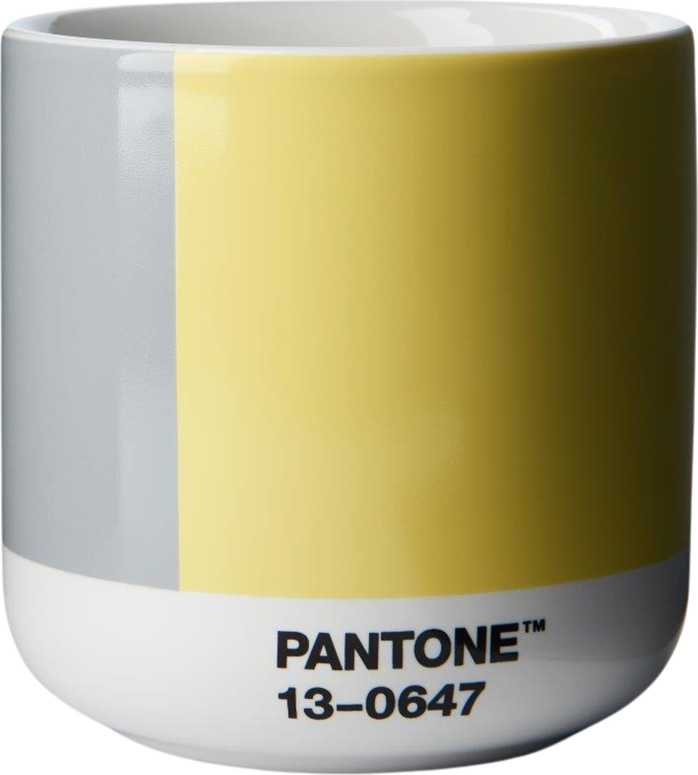 Kubek termiczny Pantone 190 ml szaro-żółty