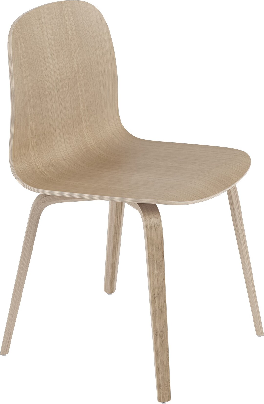 Krzesło Visu jasny dąb na drewnianych nogach