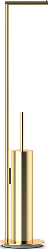 Stojak na papier toaletowy oraz szczotka do WC Mikado złoty