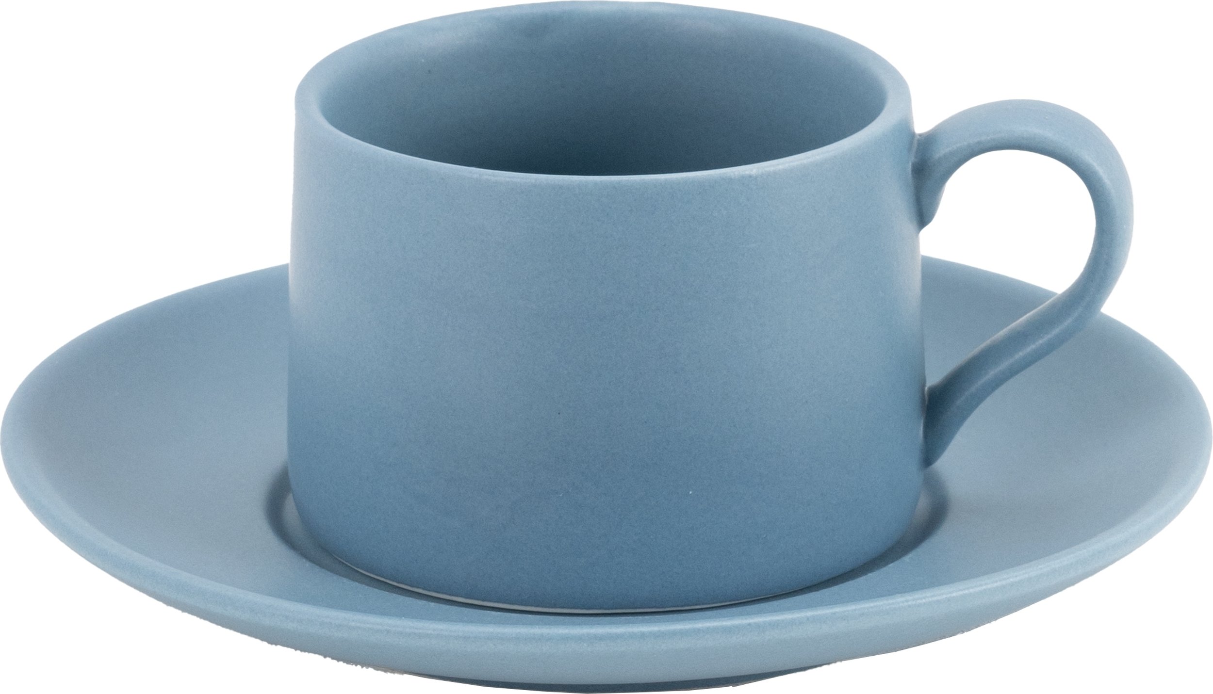 Filiżanka do kawy Levante 80 ml niebieska ze spodkiem