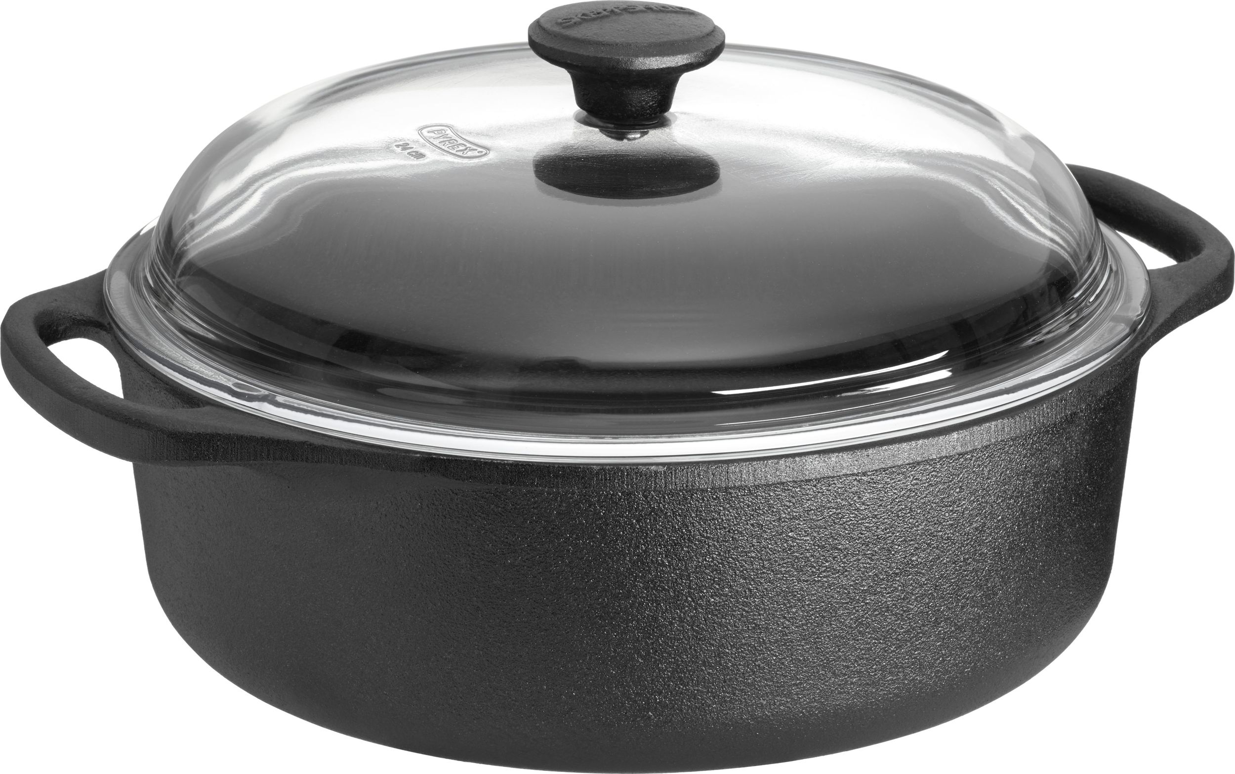 Garnek Casserole 3 l żeliwny ze szklaną pokrywką