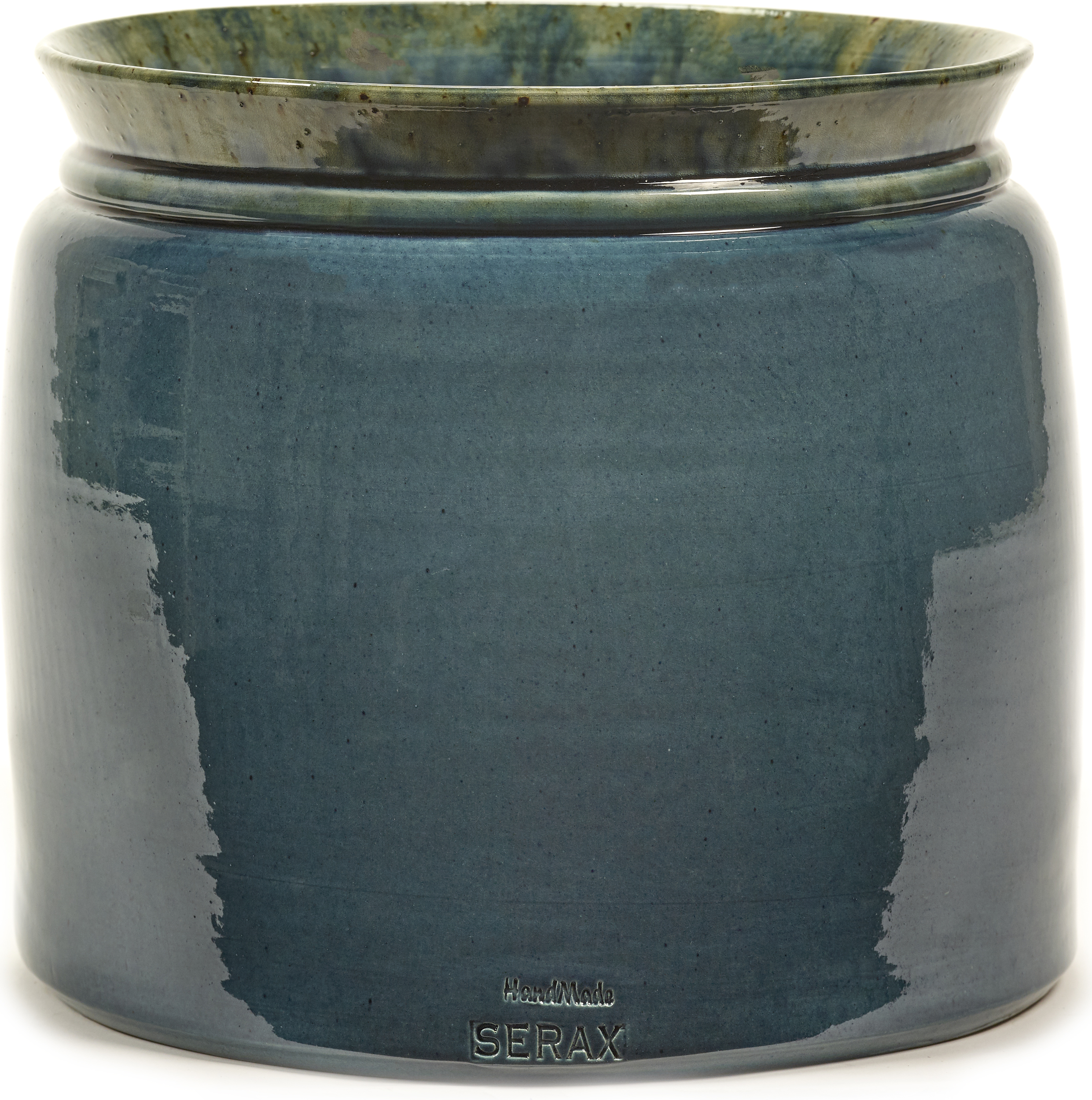 Osłonka na doniczkę Glazed Shades 30 cm niebieskoszara