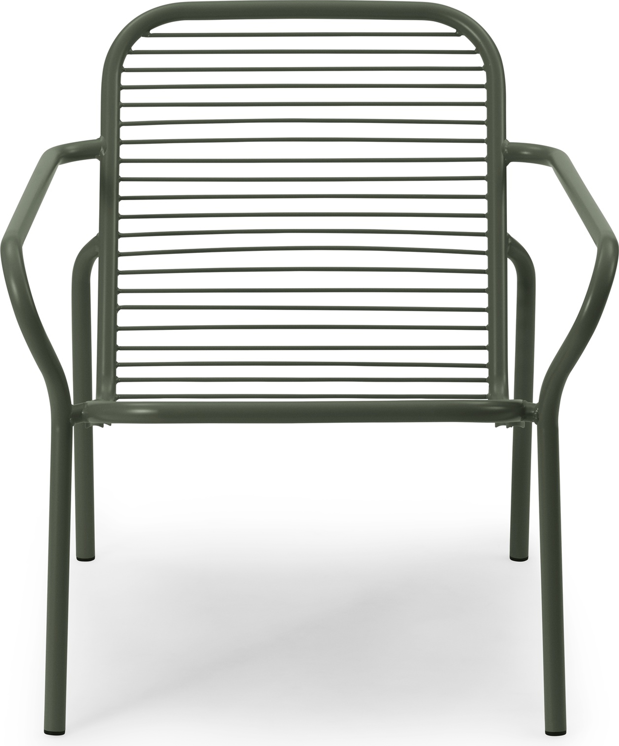 Krzesło ogrodowe Vig 72,5 cm ciemnozielone z podłokietnikami